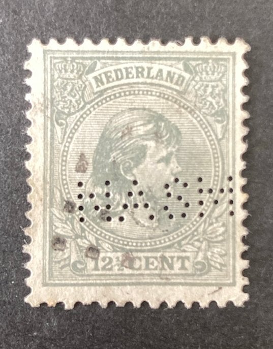 Perfin NASM 1 in nvph 38 puntstempel, Ophalen of Verzenden