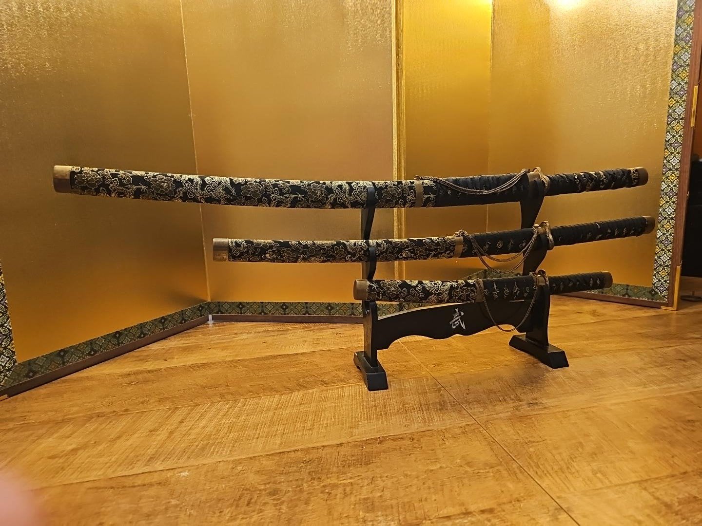 Japanse Samurai zwaardenset – Katana Wakizashi Tanto + stand, Ophalen