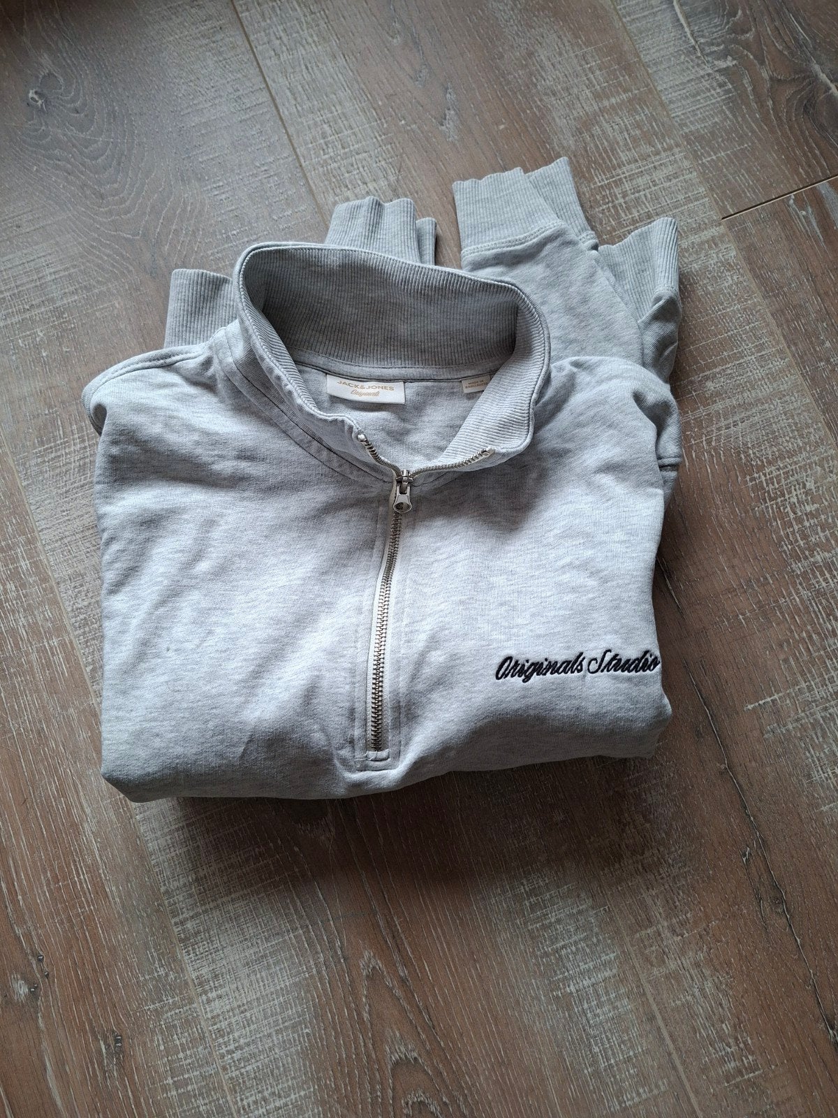 Trui Jack & Jones Originals Studio Maat M, Maat 48/50 (M), Ophalen of Verzenden, Grijs, Gedragen