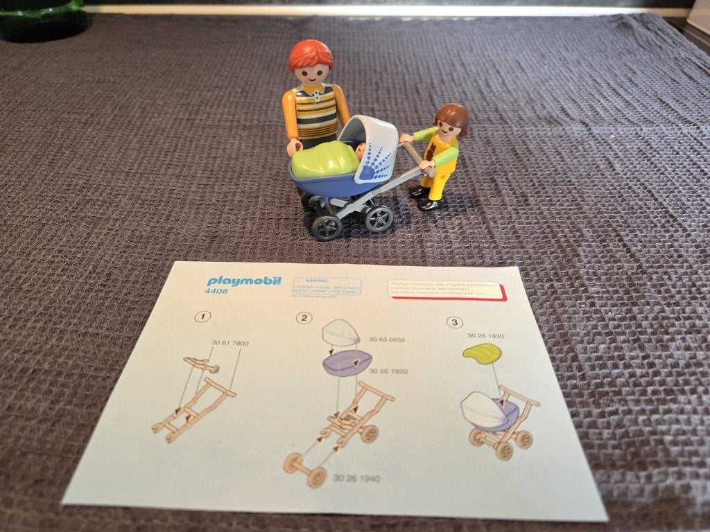 Playmobil Vader met kinderwagen – set 4408, Complete set, Ophalen of Verzenden, Zo goed als nieuw, Figuren