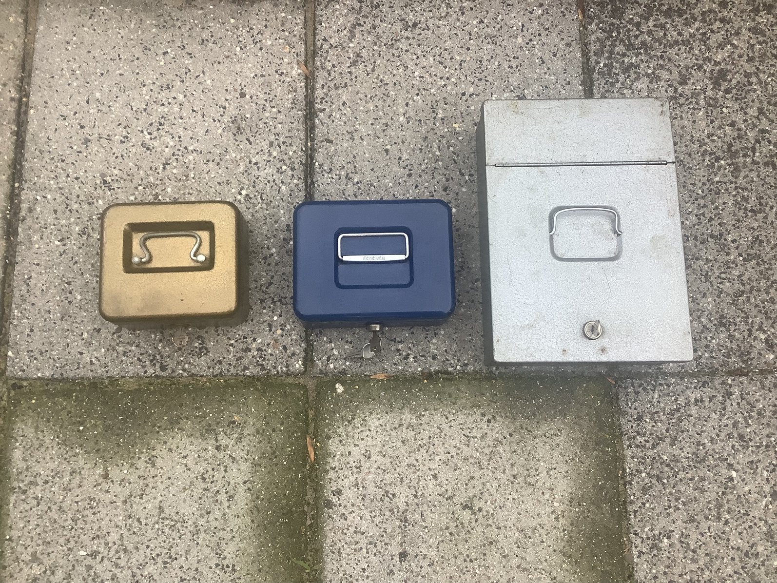 3x geldkistje, Ophalen of Verzenden, Gebruikt, Brandkast