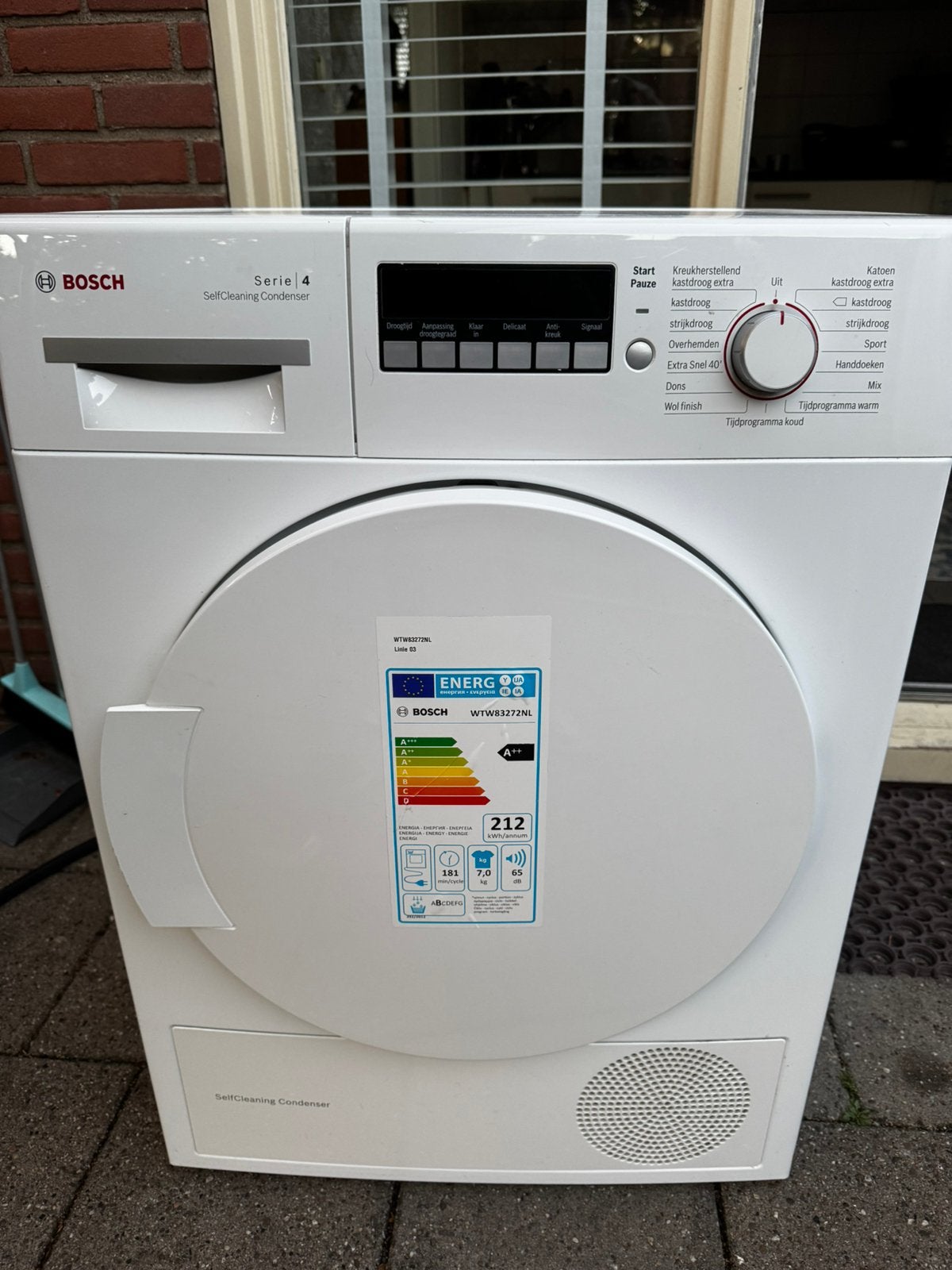 BOSCH wasdroger, Witgoed en Apparatuur, 6 tot 8 kg, Ophalen of Verzenden, Zo goed als nieuw, 85 tot 90 cm