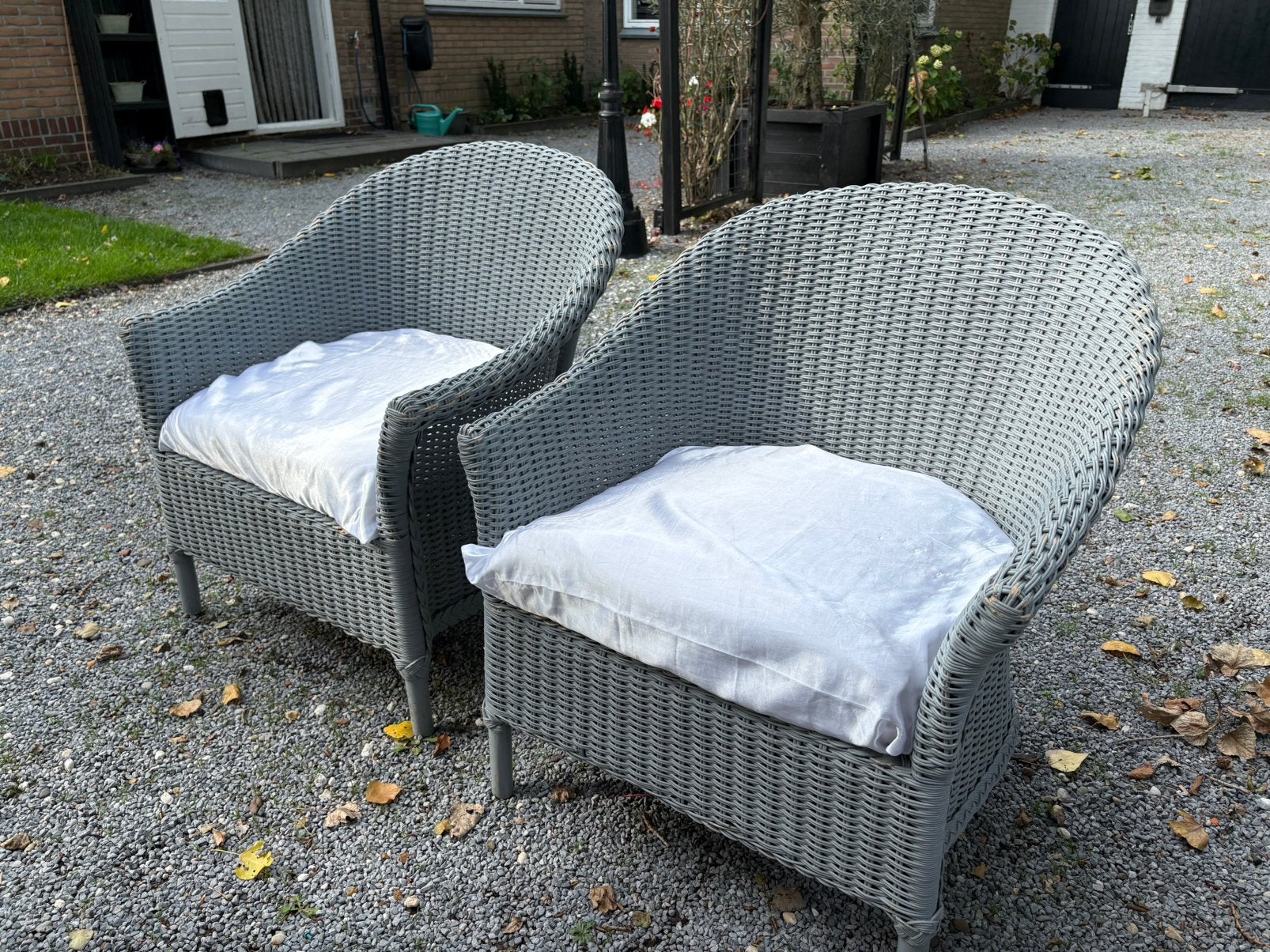 2 x rotan stoel incl kussens, Ophalen, Gebruikt, Stoel, 2 zitplaatsen