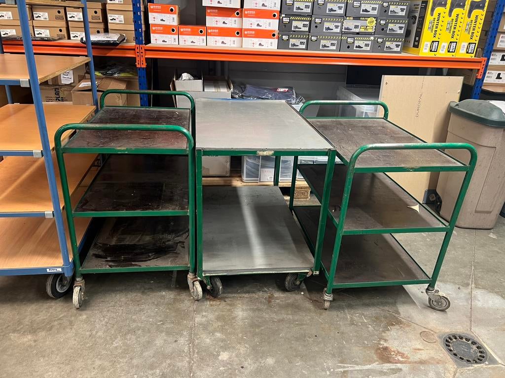 Verrijdbare karretjes, magazijnwagens, transport kar, Ophalen, Gebruikt