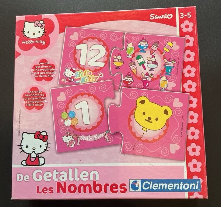 Hello Kitty De Getallen Les Nombres Clementoni Puzzel, Ophalen of Verzenden, Zo goed als nieuw