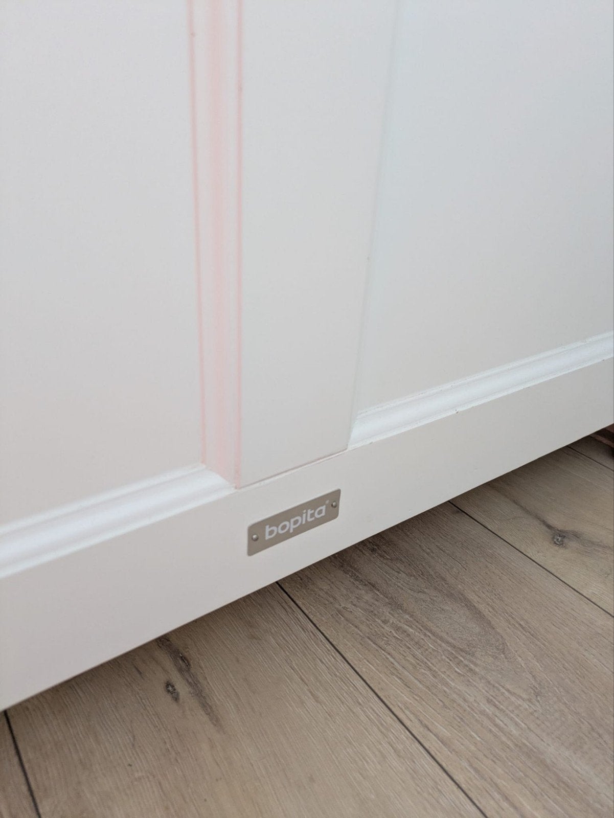 Bopita kinderbed wit 90x200 cm met lattenbodem, Ophalen, 85 tot 100 cm, Gebruikt, Lattenbodem