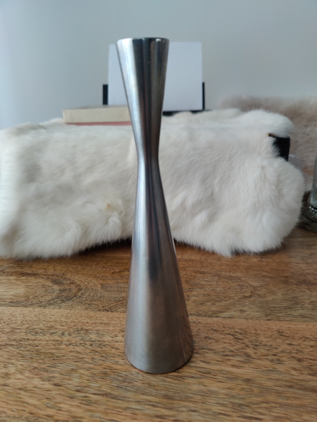 19 cm hoge Ikea RvS Pekkari kandelaar, Huis en Inrichting, Woonaccessoires | Kandelaars en Kaarsen, Ophalen of Verzenden, Metaal