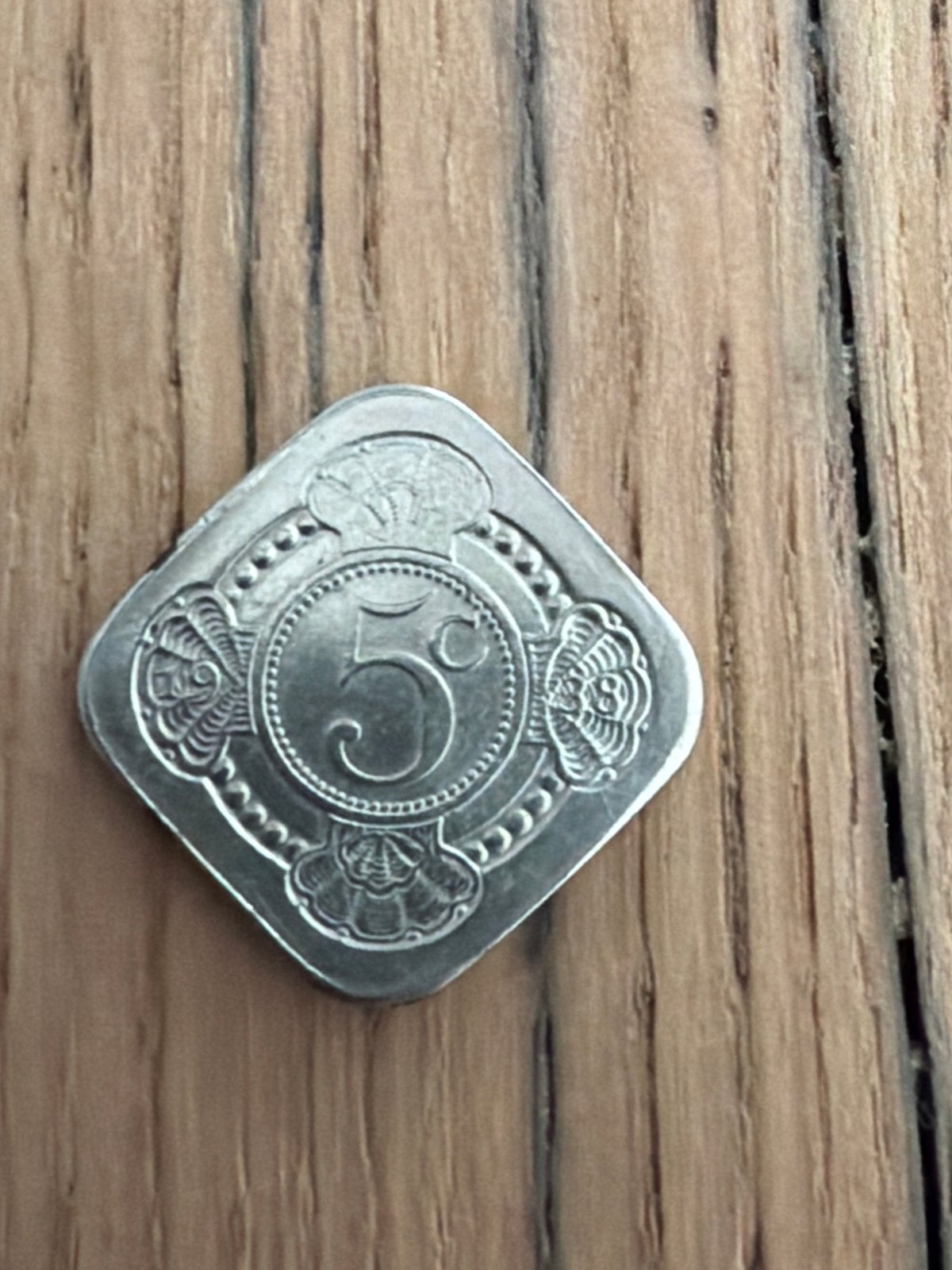 Vierkante 5 cent munt Koningin Beatrix 1980, Ophalen of Verzenden, Koningin Beatrix, 5 cent, Losse munt