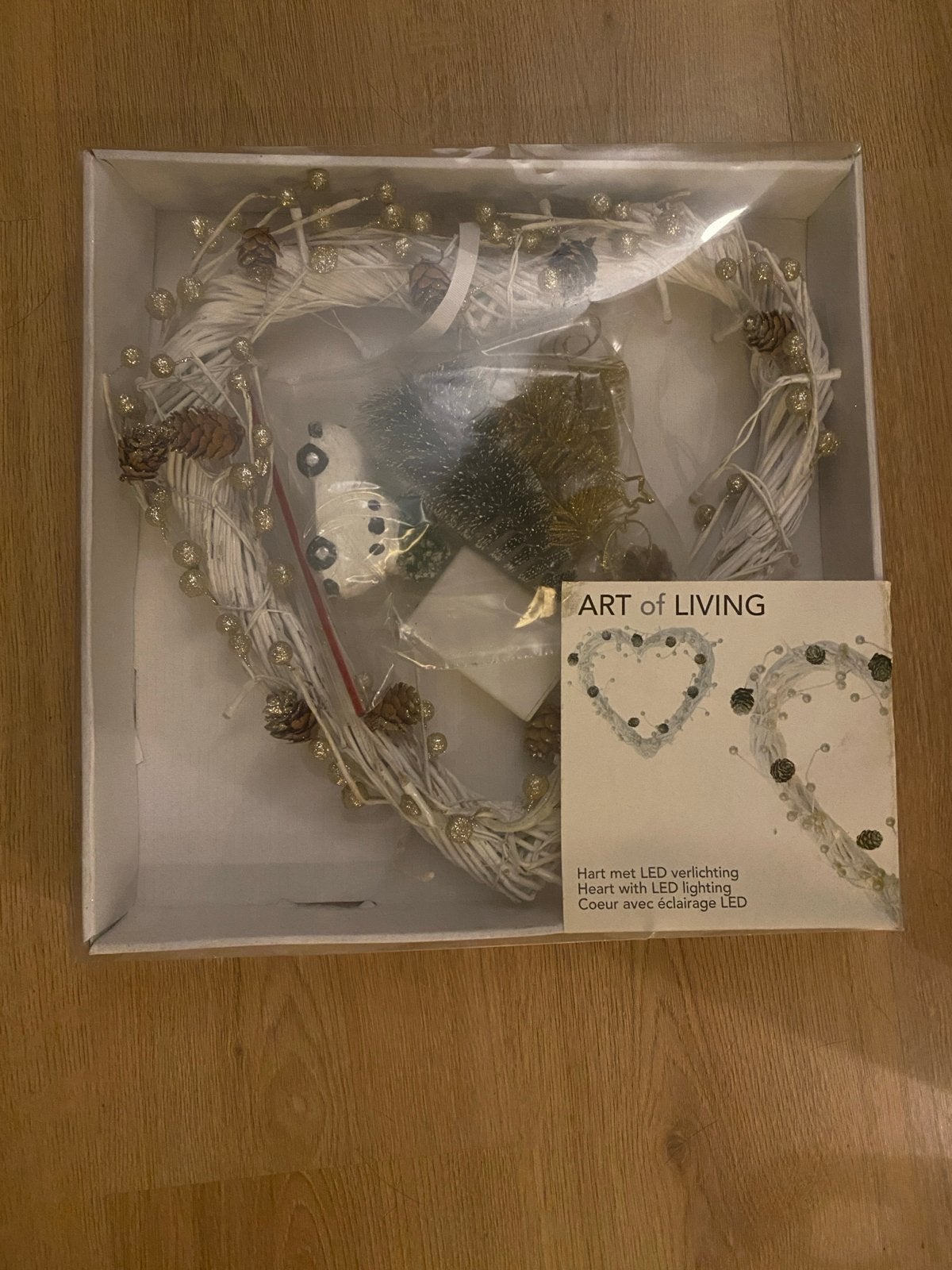 Hart met LED verlichting - Sfeervolle decoratie, Ophalen of Verzenden, Gebruikt