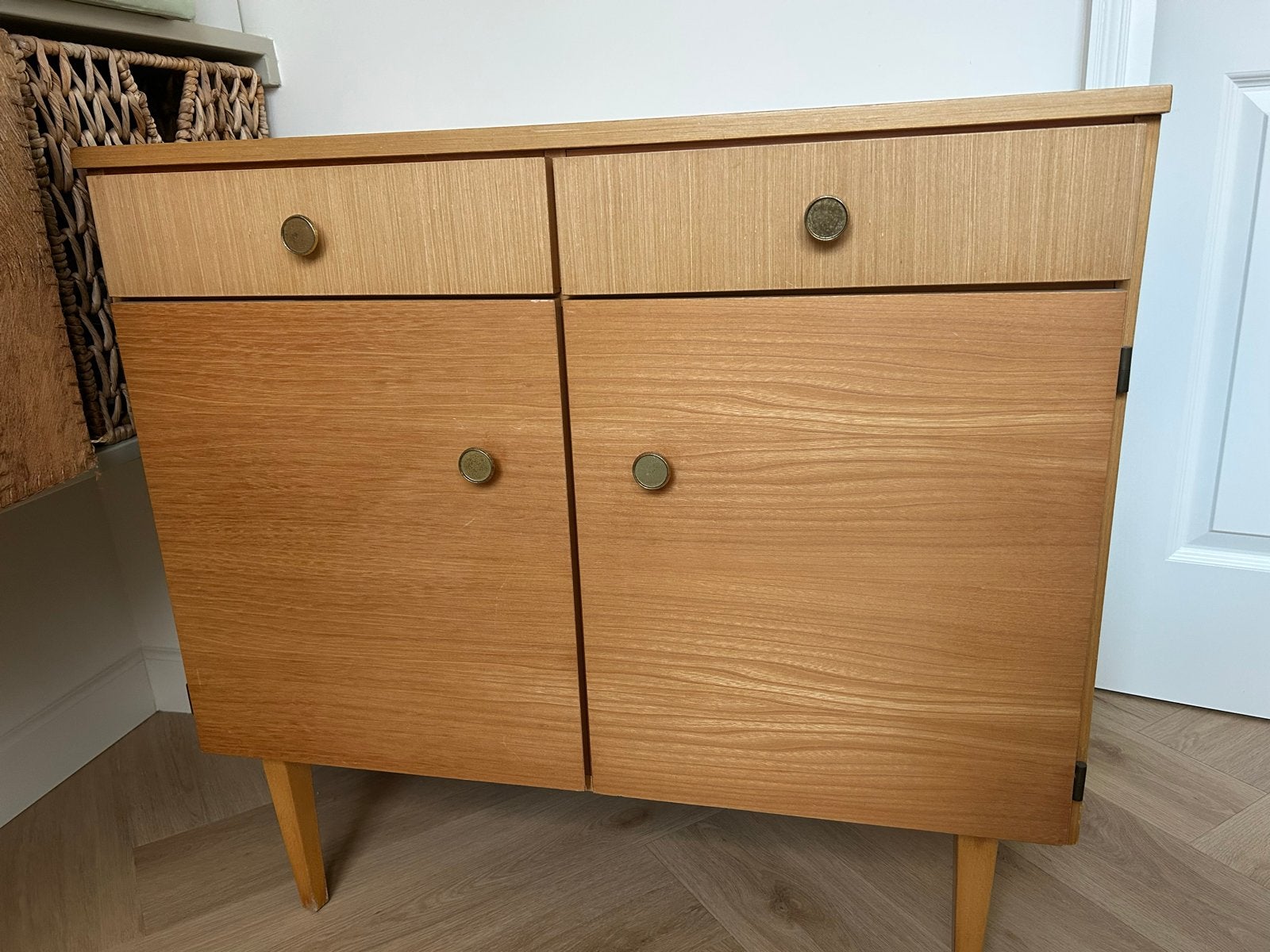Prachtige Vintage jaren '60 schoenenkast / side table, Ophalen of Verzenden, Gebruikt