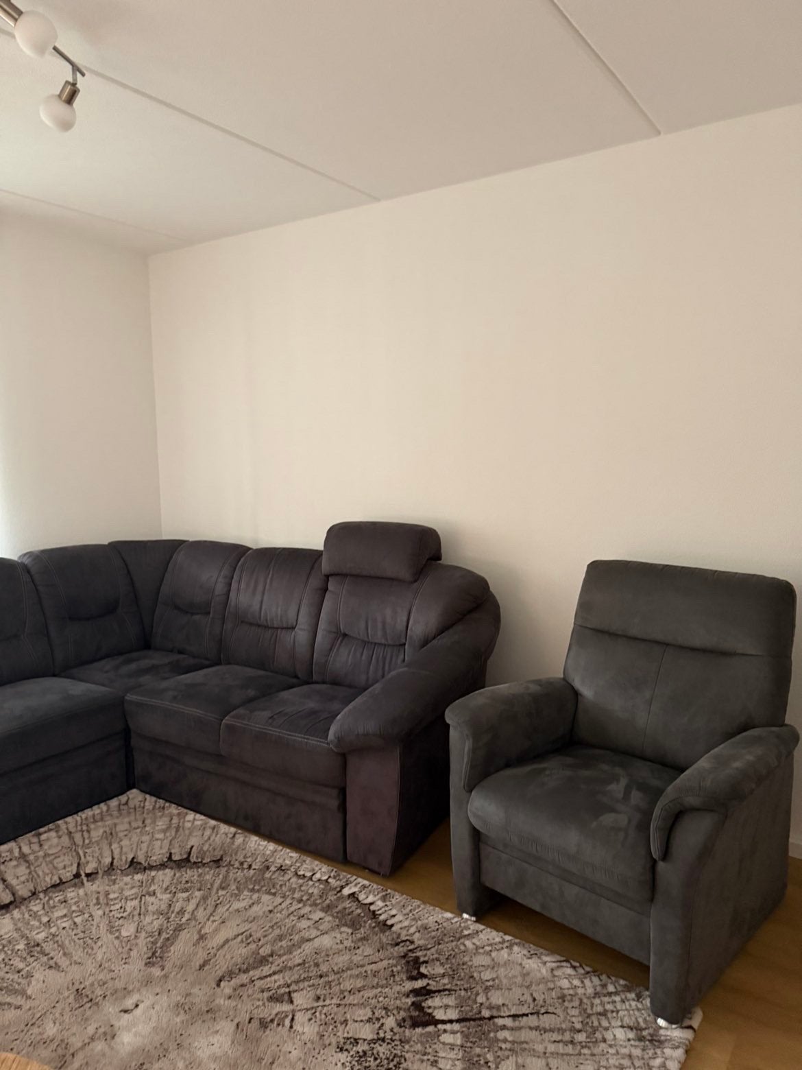Bank met zetel, Huis en Inrichting, Banken | Complete zithoeken, Ophalen, Gebruikt, Stof, Modern