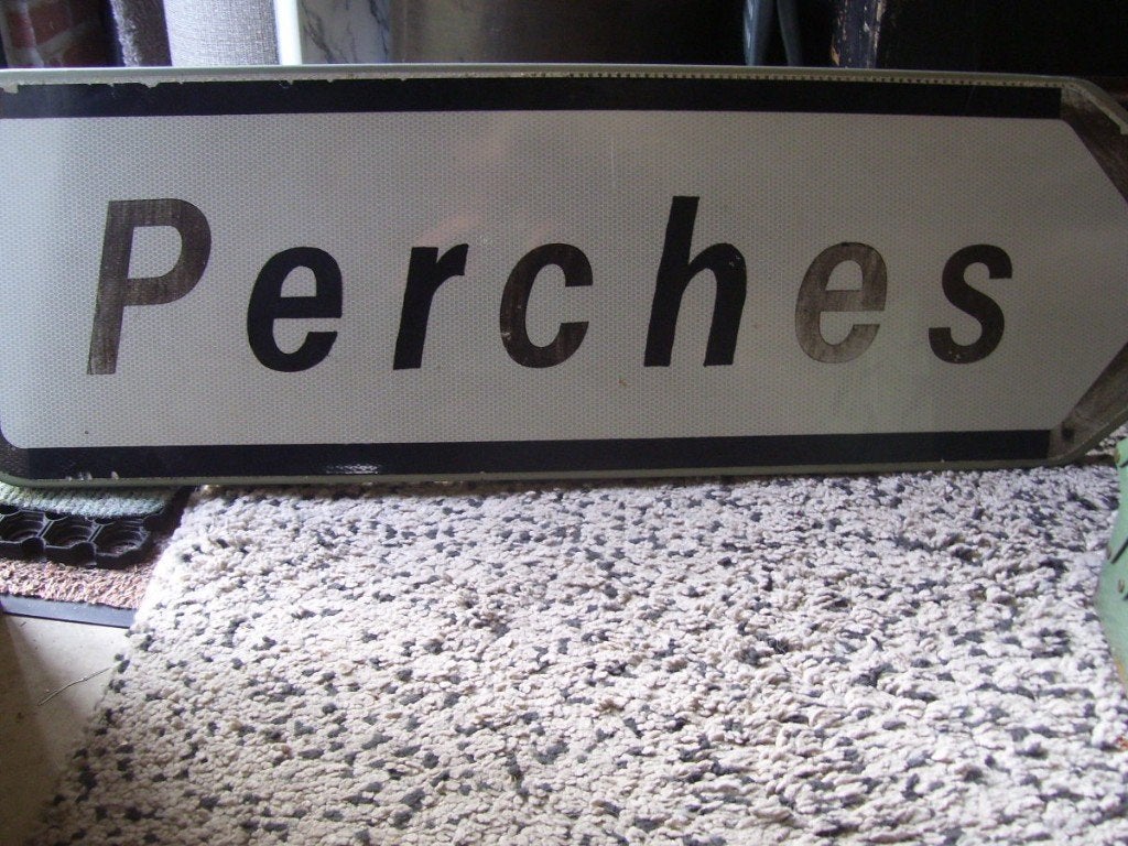 NAAMBORD PERCHES, Antiek en Kunst, Ophalen of Verzenden