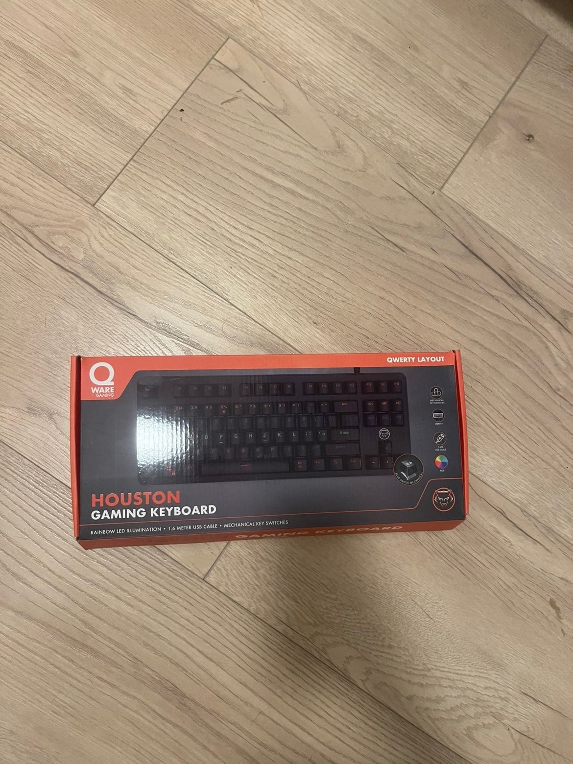 Houston Gaming Toetsenbord met Blauwe Switches, Houston, Ophalen of Verzenden, Zo goed als nieuw, Qwerty