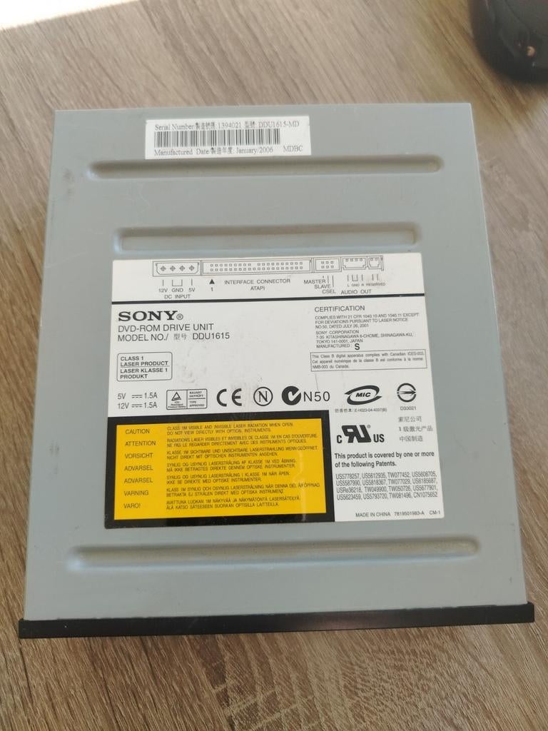 Sony DVD-ROM Drive Unit DDU1615 - Intern, Intern, Gebruikt, Dvd, MacOS