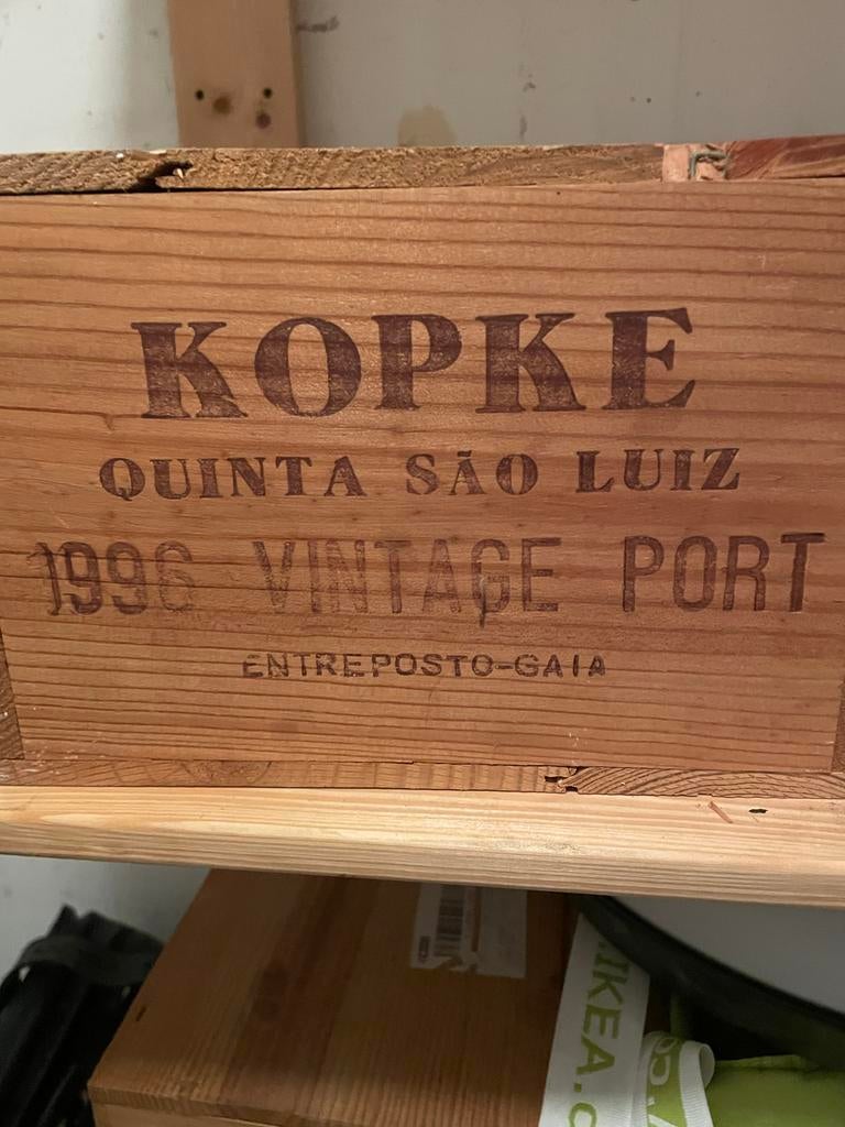 6 flessen Kopke Quinta São Luiz 1996 Vintage Port, Ophalen, Gebruikt, Overige gebieden, Port