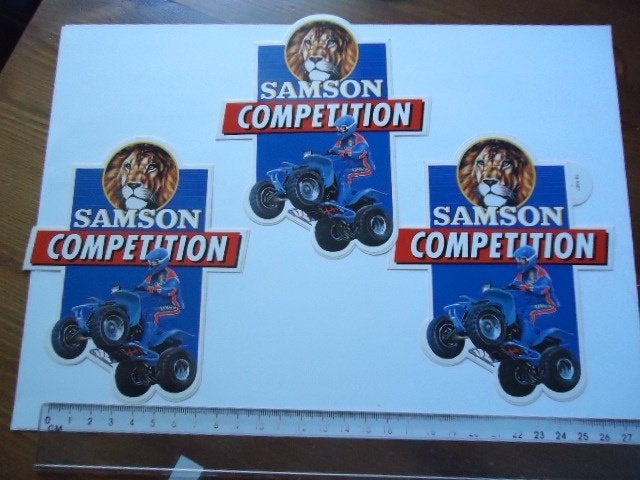 sticker oud Samson shag QUAD race motorrace retro racing, Verzenden, Zo goed als nieuw, Bedrijf of Vereniging