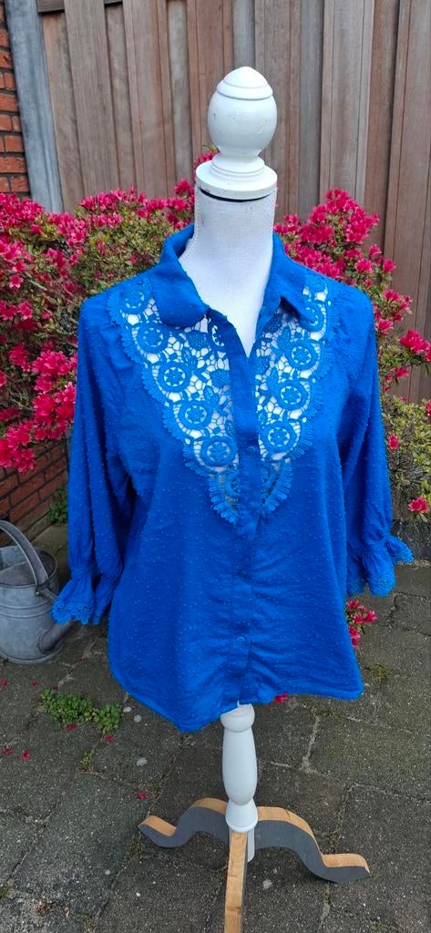 Kobalt blauwe blouse Tramontana 44, Ophalen of Verzenden, Zo goed als nieuw, Maat 42/44 (L)