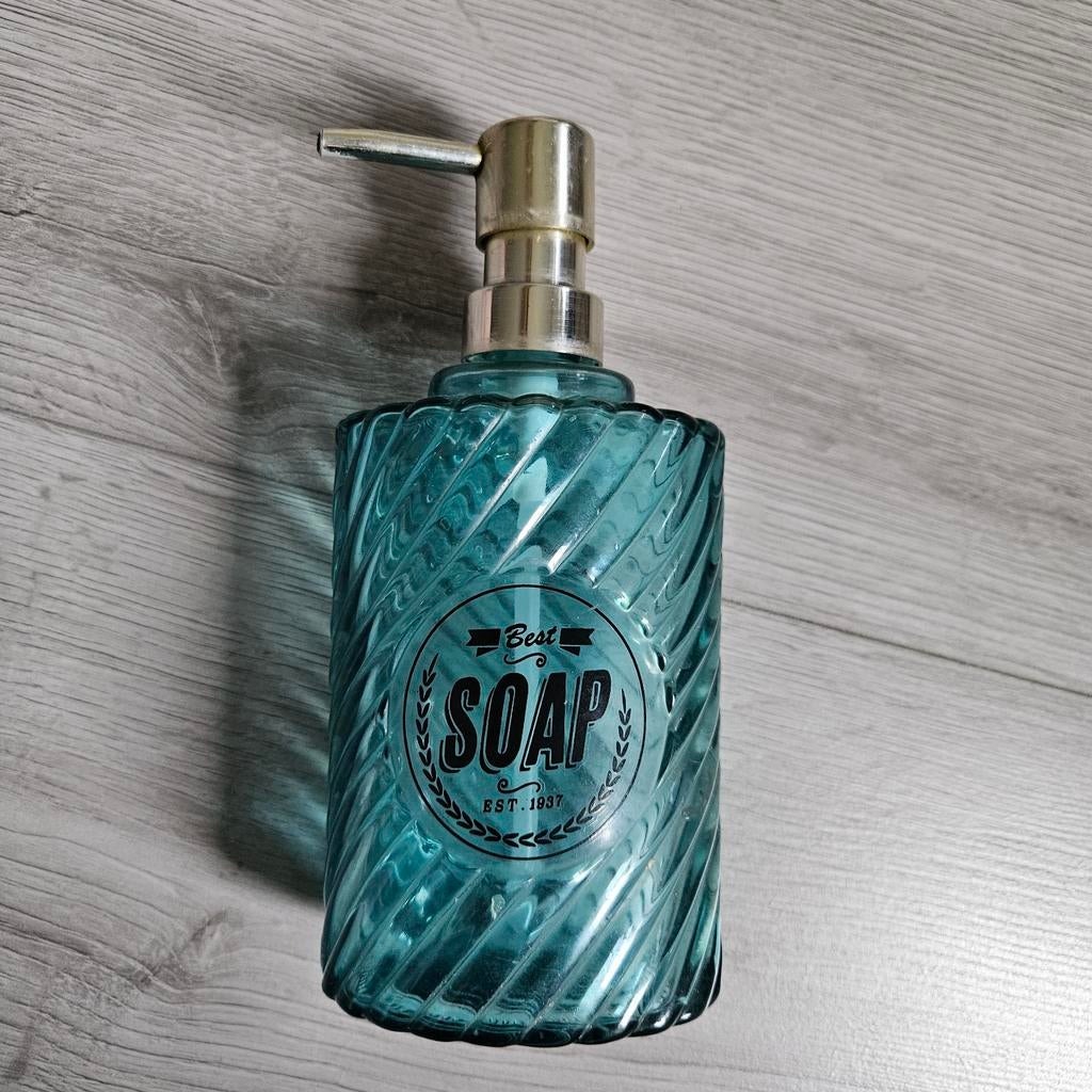 Opruiming: Glazen Zeepdispenser - met 'Best Soap' Opdruk, Ophalen of Verzenden, Overige typen