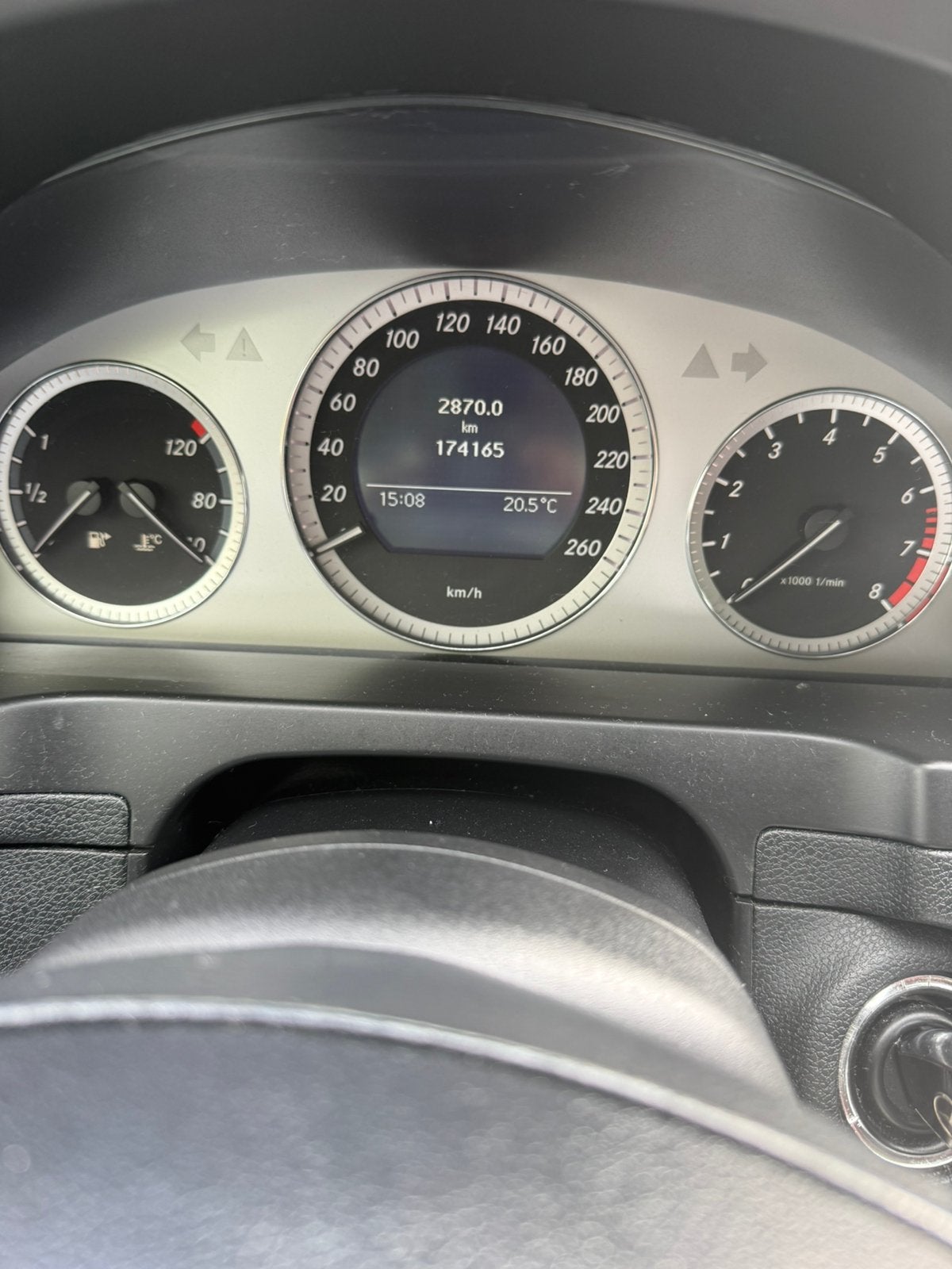 Mercedes-Benz C-Klasse 1.8 C180 Kompressor Sedan 2008 Grijs, Auto's, Achterwielaandrijving, Zwart, 1796 cc, 75 €/maand