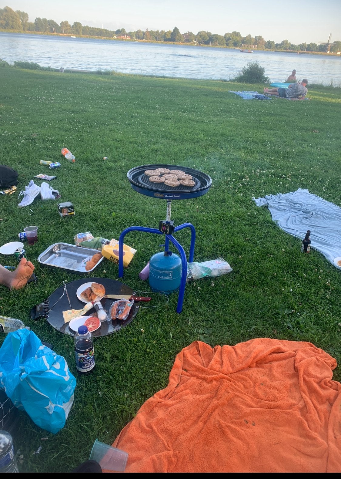 Cadac Skottelbraai met gasfles BBQ Camping, Ophalen of Verzenden, Gebruikt