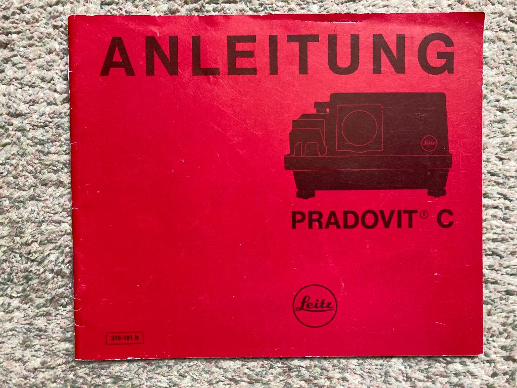Handleiding PRADOVIT C Leica Leitz (Duitstalig) 1977, Ophalen of Verzenden, 1980 tot heden, Projector