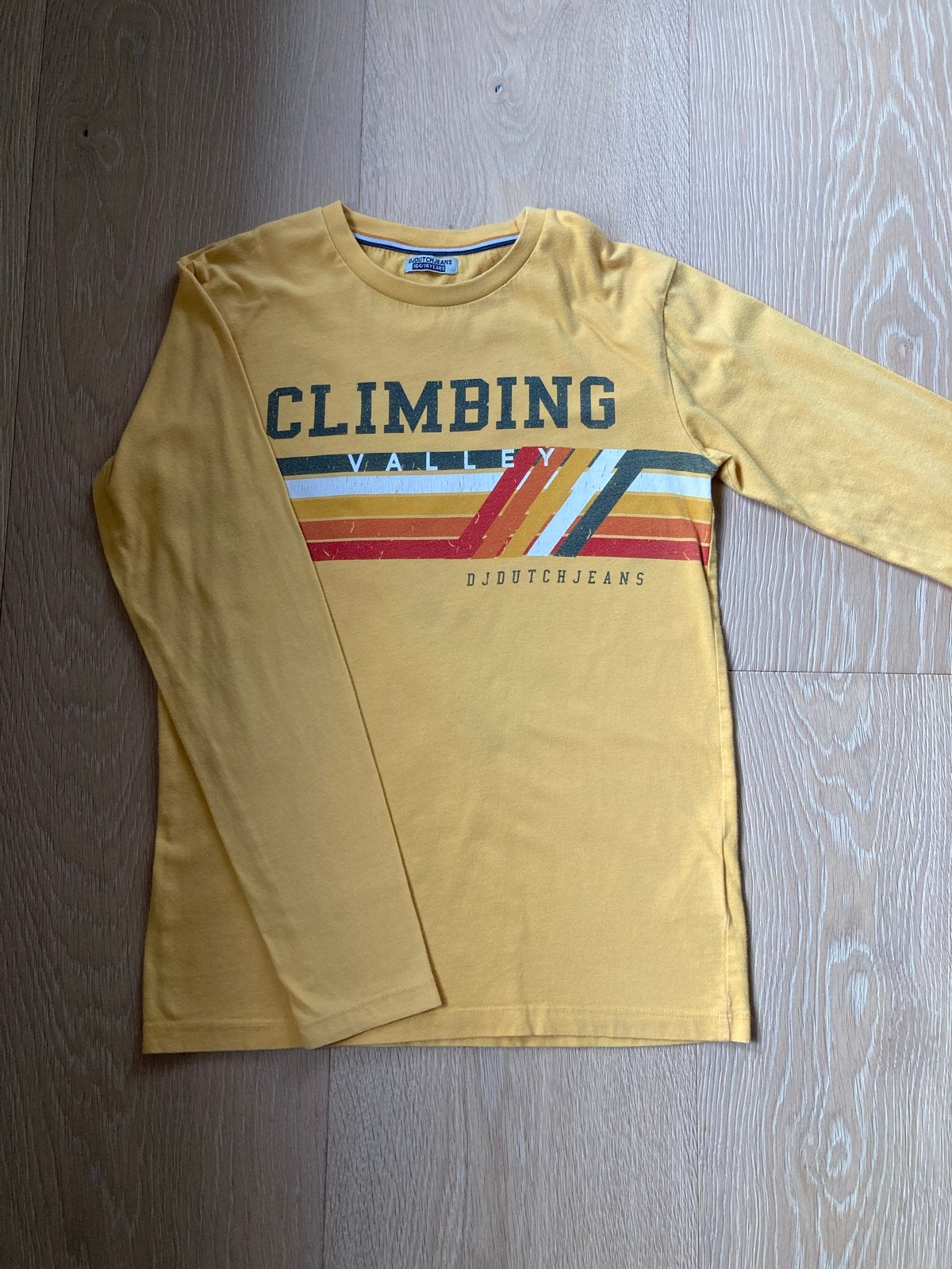 DJ Dutch Jeans Longsleeve Geel - Maat 164/14 jaar, Ophalen of Verzenden, Zo goed als nieuw, Jongen, Shirt of Longsleeve