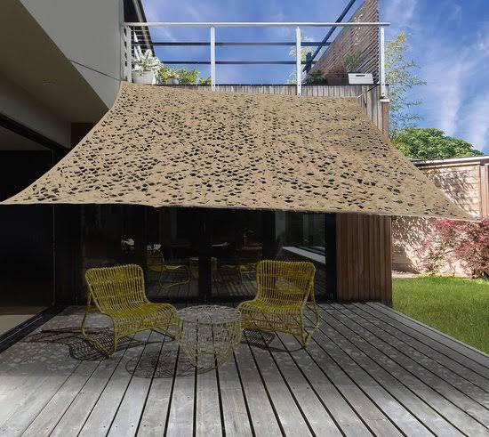 Zonnedoek 2x3 meter camouflage winddoorlatend, Tuin en Terras, Ophalen of Verzenden