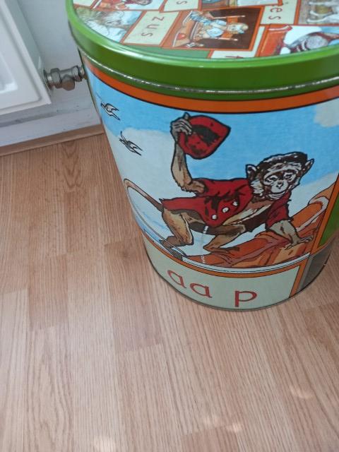Vintage groot blik, Verzamelen, Blikken, Ophalen, Gebruikt, Overige, Overige merken