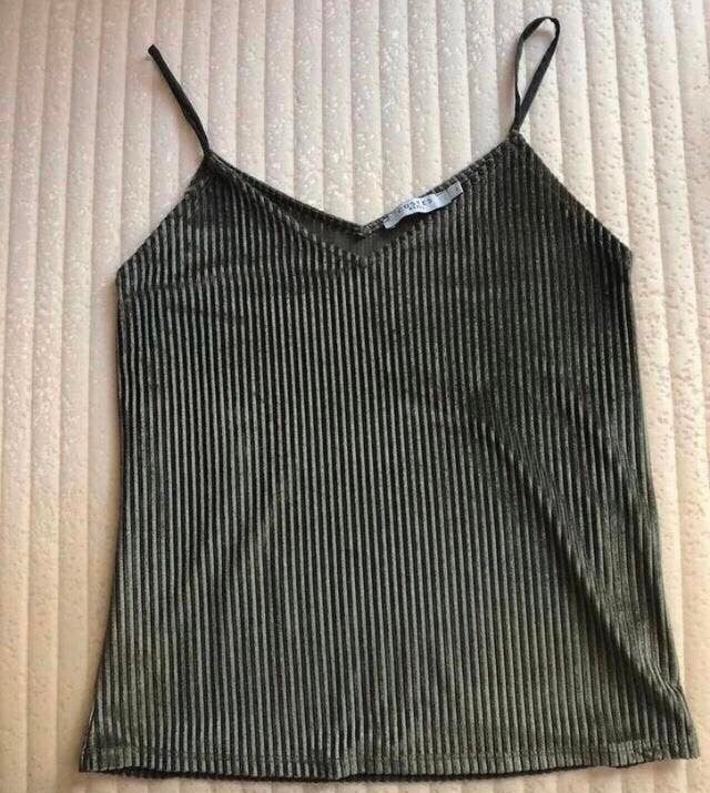 Corduroy top, Kleding | Dames, Tops, Ophalen of Verzenden, Zo goed als nieuw, Groen, Maat 36 (S)