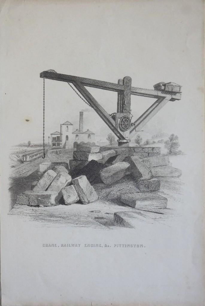 A. Prior litho "Crane Railway Engine and Co. Pittington", Ophalen