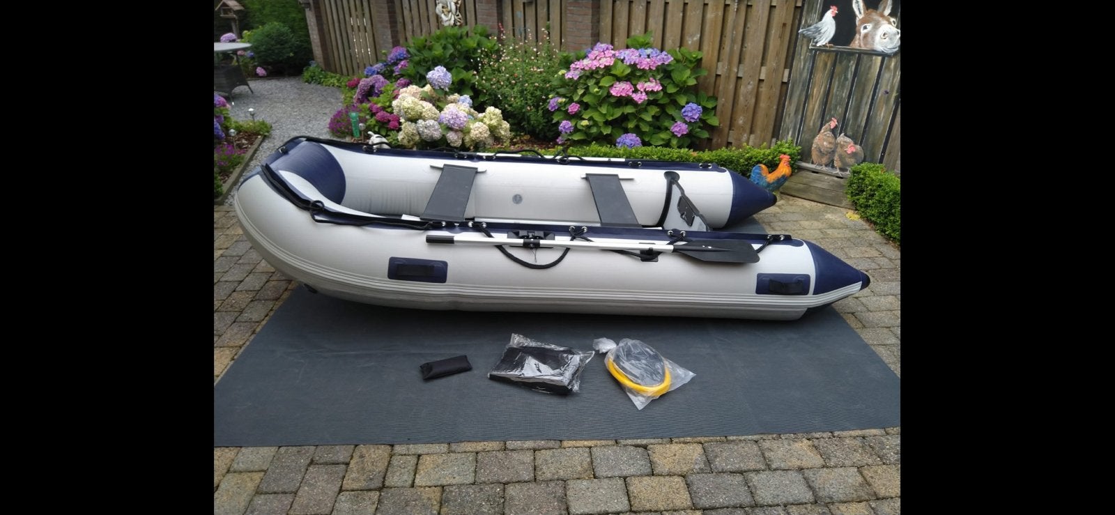 Nieuwe rubberboot 3.20 mtr , alu vloer, event. met motor., Watersport en Boten, Ophalen, Aluminium, Nieuw, Peddels
