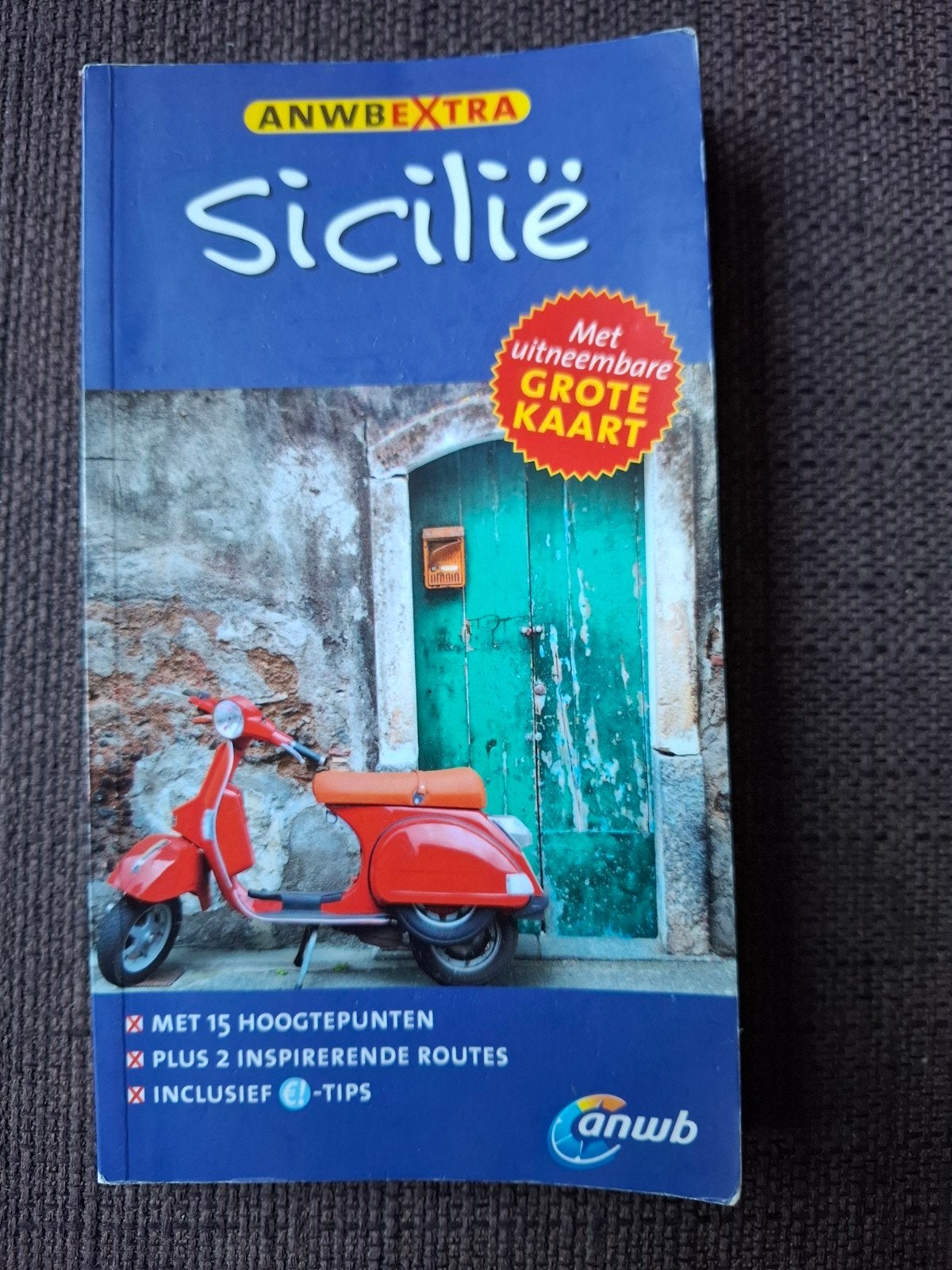 ANWB Extra Sicilië Reisgids met uitneembare kaart, Gelezen, Europa, Ophalen of Verzenden, Reisgids of -boek