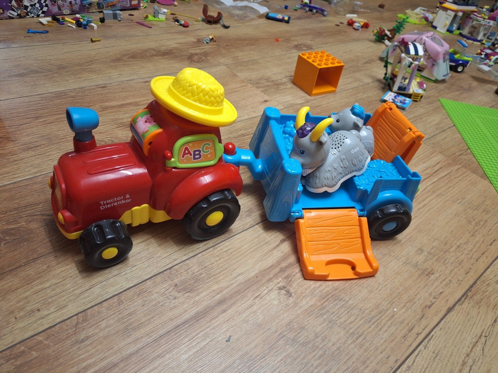 VTech Tractor & Dierenkar met dieren, Ophalen, Zo goed als nieuw
