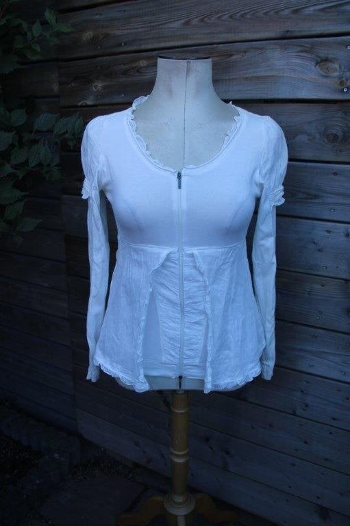 Vest creme Eva Kayan mt 42IT (EU36) Vaste prijs, Beige, Eva Kayan, Ophalen of Verzenden, Zo goed als nieuw
