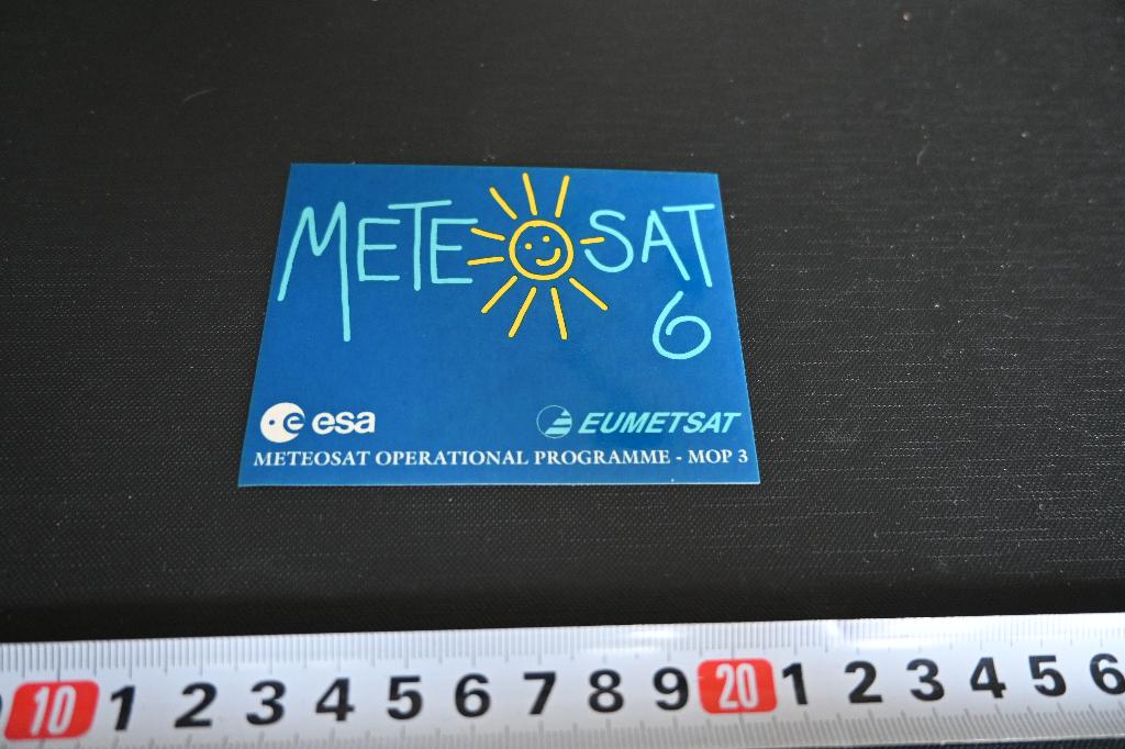 sticker METE SAT 6  ESA EUMETSAT, Verzamelen, Ophalen, Zo goed als nieuw