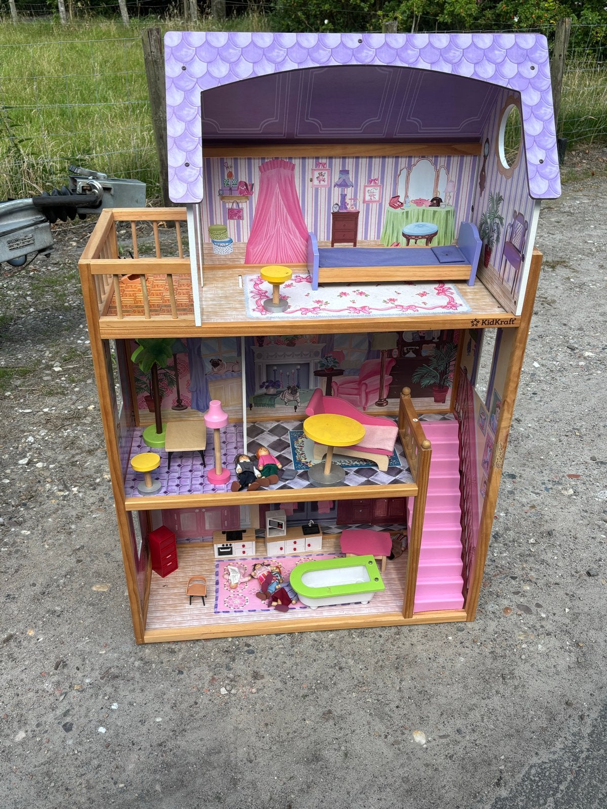 Groot KidKraft Houten Poppenhuis met Meubels, Ophalen, Gebruikt, Overige typen