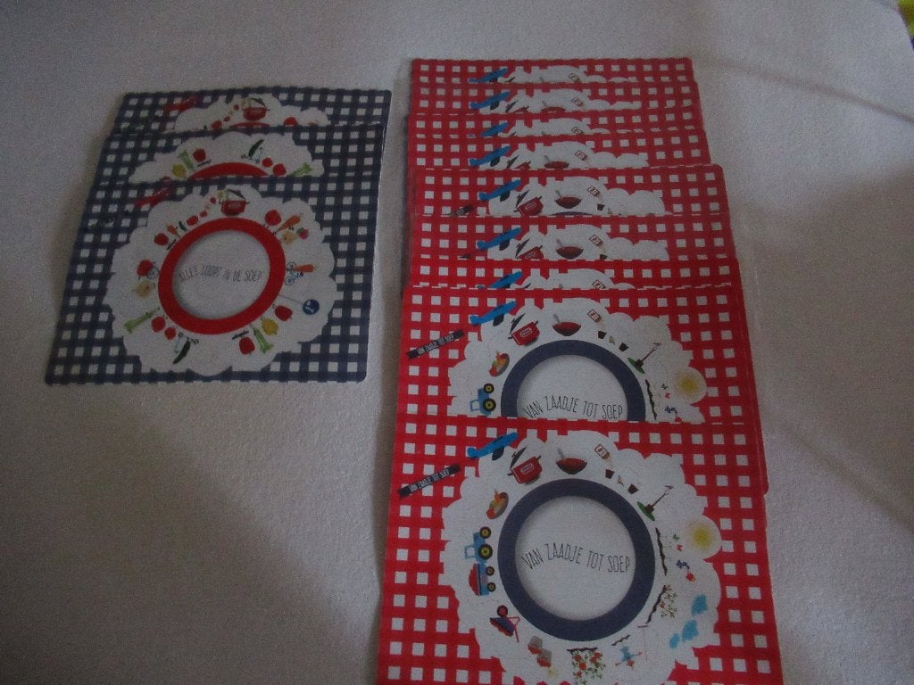 12 kunststof PLACEMATS van UNOX, nieuw / camping, vakantie, Ophalen of Verzenden, Nieuw, Bord