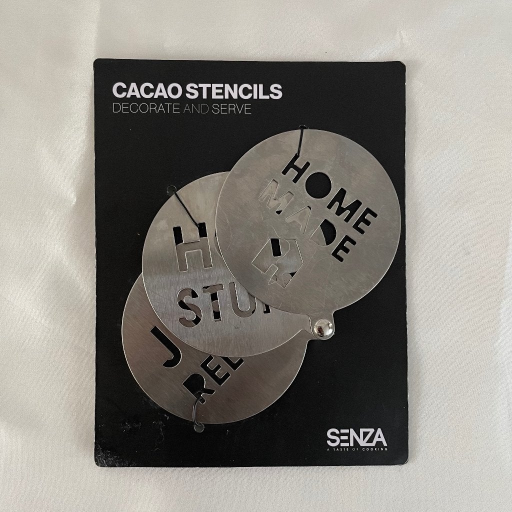 Senza Cacao Stencils Set van 3 rvs sjablonen, Overige typen, Nieuw, Ophalen of Verzenden, Metaal