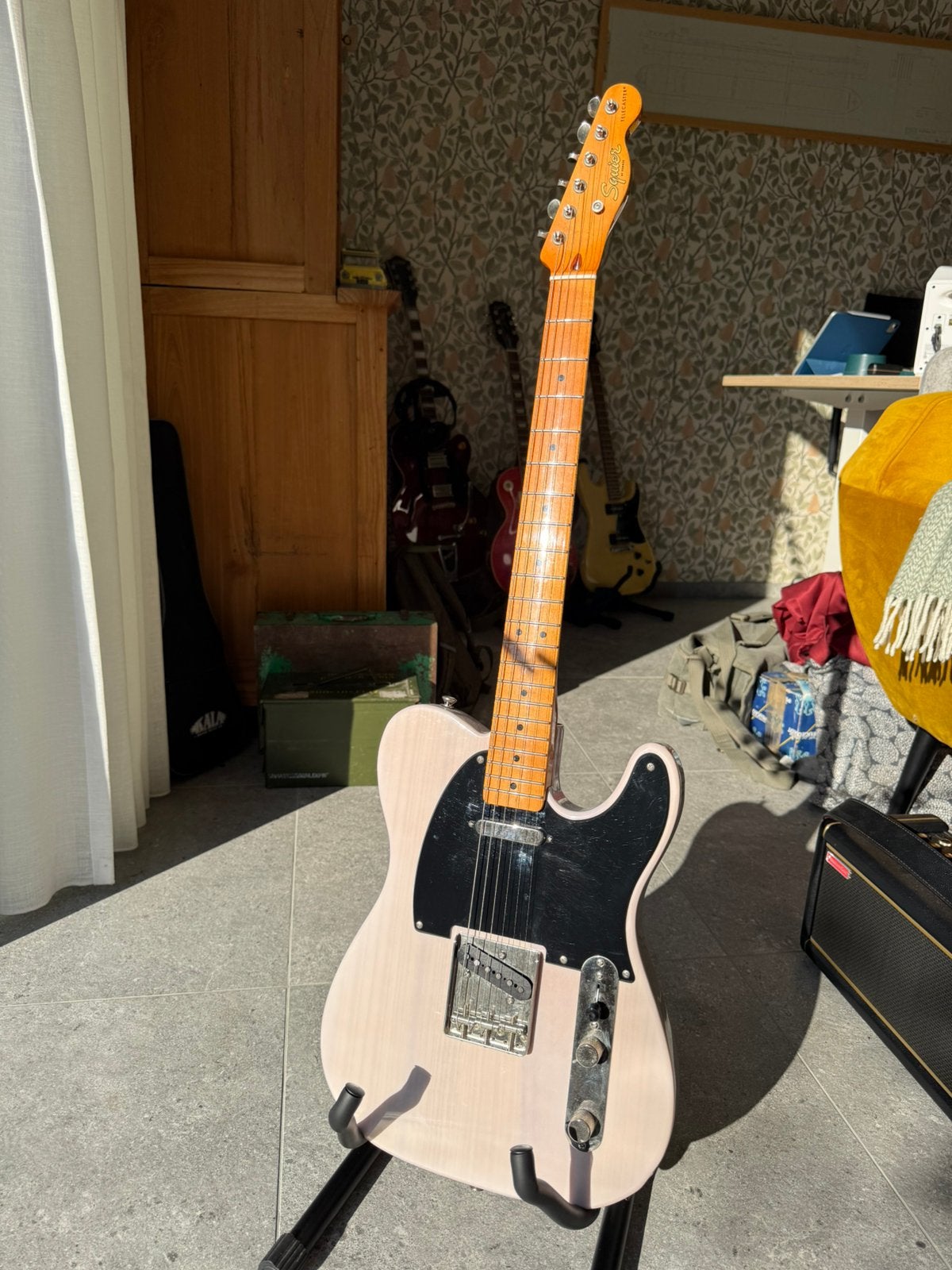 Zgan Squier Classic Vibe 50s MN White Blond, Muziek en Instrumenten, Ophalen, Zo goed als nieuw, Solid body, Fender