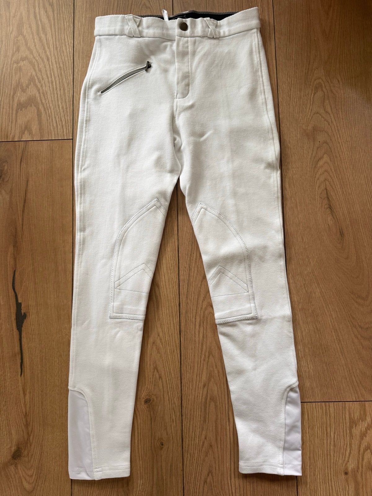 Witte wedstrijd rijbroek en poloshirt OHP maat 140, Ophalen of Verzenden, Zo goed als nieuw, Dressuur, Overige typen