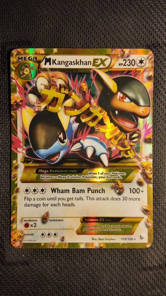 M Kangaskhan-EX 109 Flashfire | Pokemon kaart, Ophalen, Losse kaart, Foil