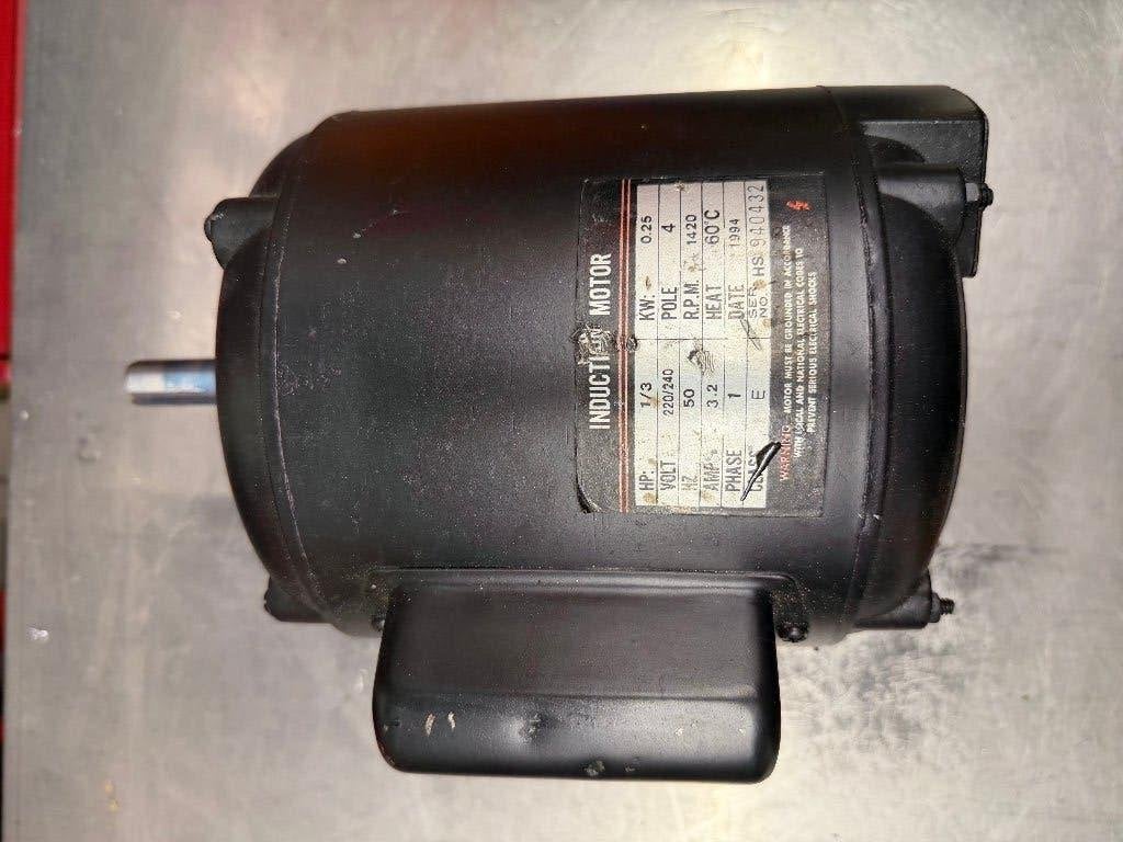 Elektromotor 220V 0,25Kw (ex metaallintzaag), Ophalen, Gebruikt, Elektromotor, 1400 tot 1800 rpm