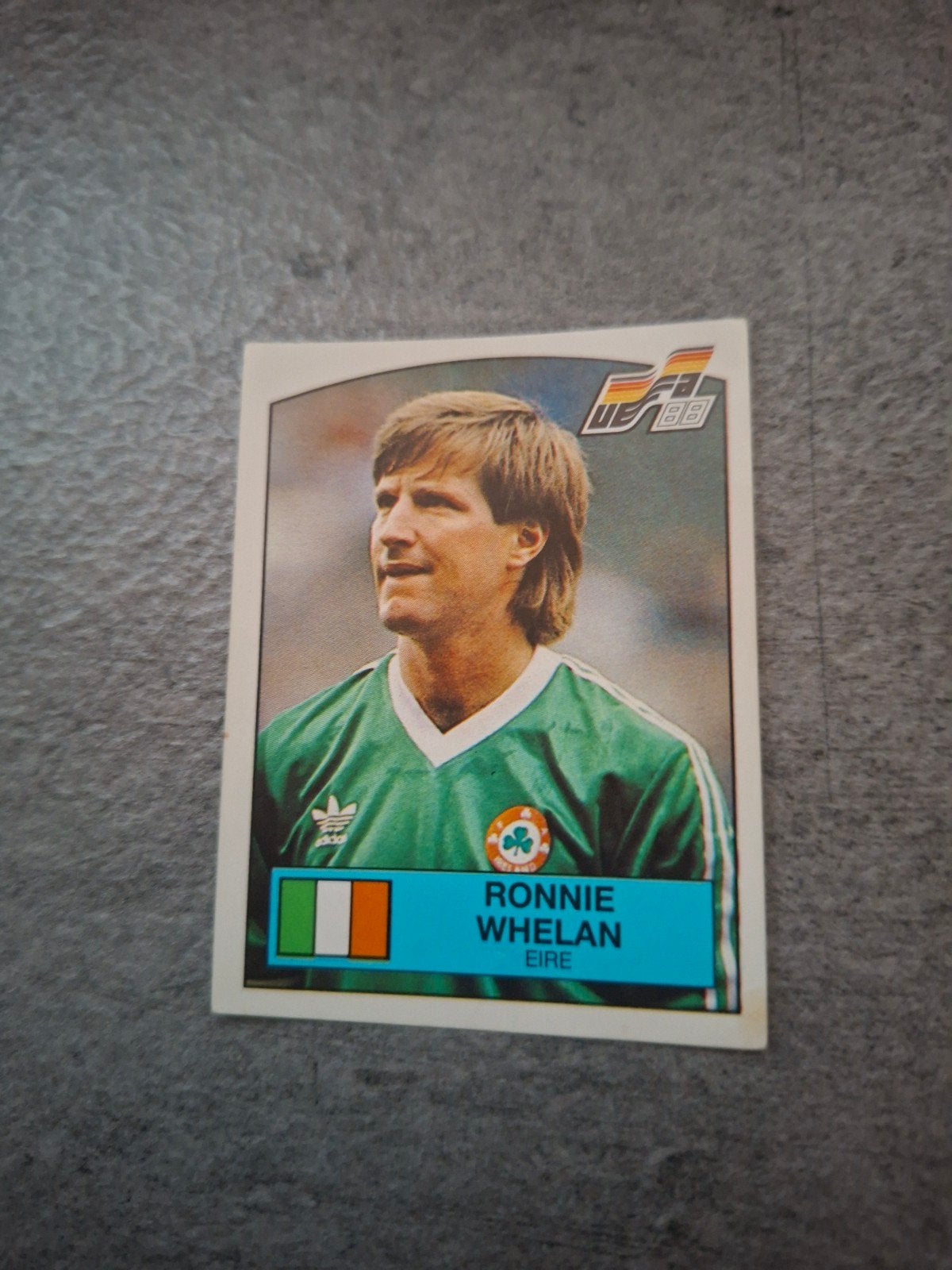 Panini sticker Euro 88 Duitsland. Ronnie Whelan Ierland., Ophalen of Verzenden, Zo goed als nieuw, Sticker