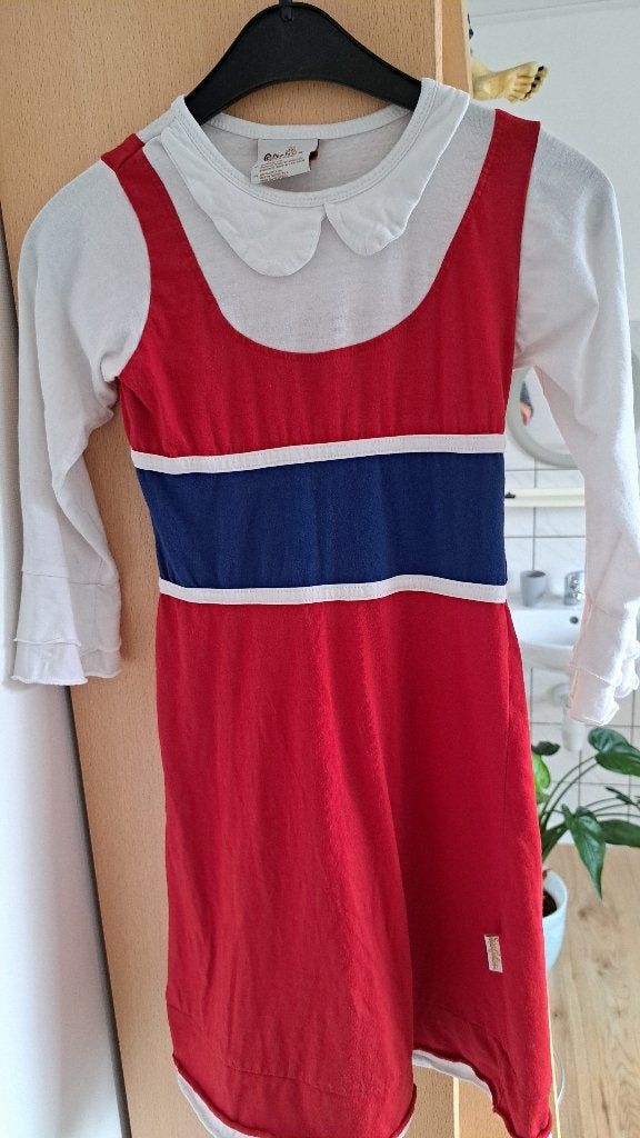 Jurk roodkapje, efteling maat 104-110, Verzamelen, Efteling, Ophalen of Verzenden, Gebruikt, Kleding