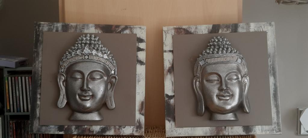 2 UNIEKE BOEDDHA SCHILDERIJEN, Ophalen of Verzenden