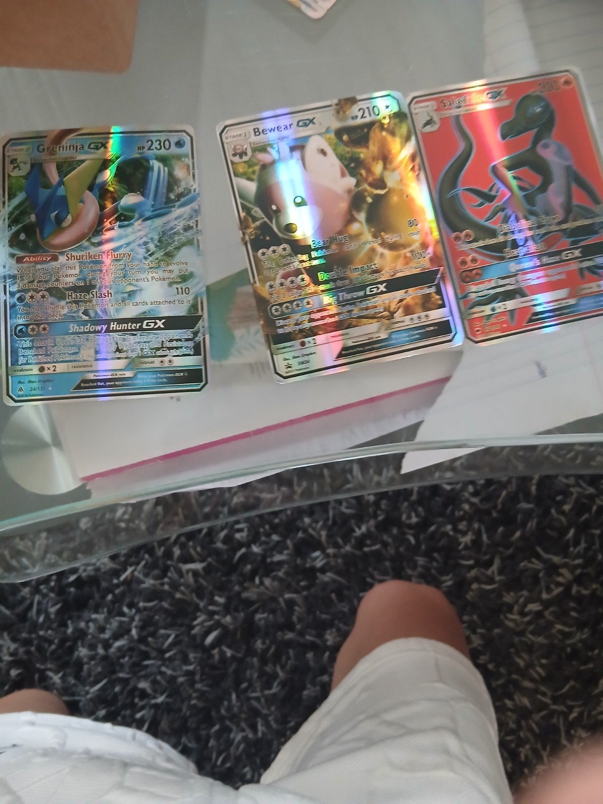 Greninja GX, Bewear GX en Salazzle GX Pokémon kaarten, Hobby en Vrije tijd, Ophalen of Verzenden, Zo goed als nieuw, Meerdere kaarten