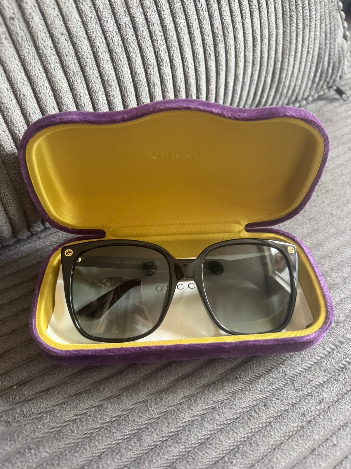 Nieuwe Gucci cat eye zonnebril, Overige merken, Zonnebril, Zwart, Nieuw