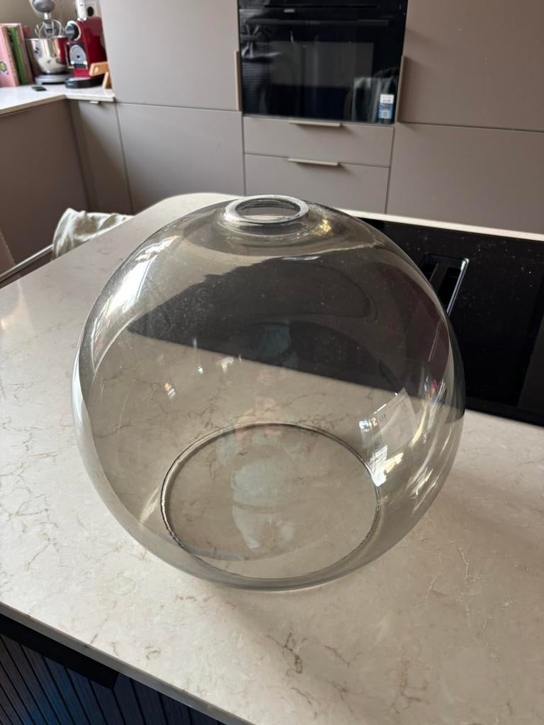 2x IKEA hanglamp Jakobsbyn en pendant Skaftet, Ophalen, Zo goed als nieuw, Glas, Minder dan 50 cm