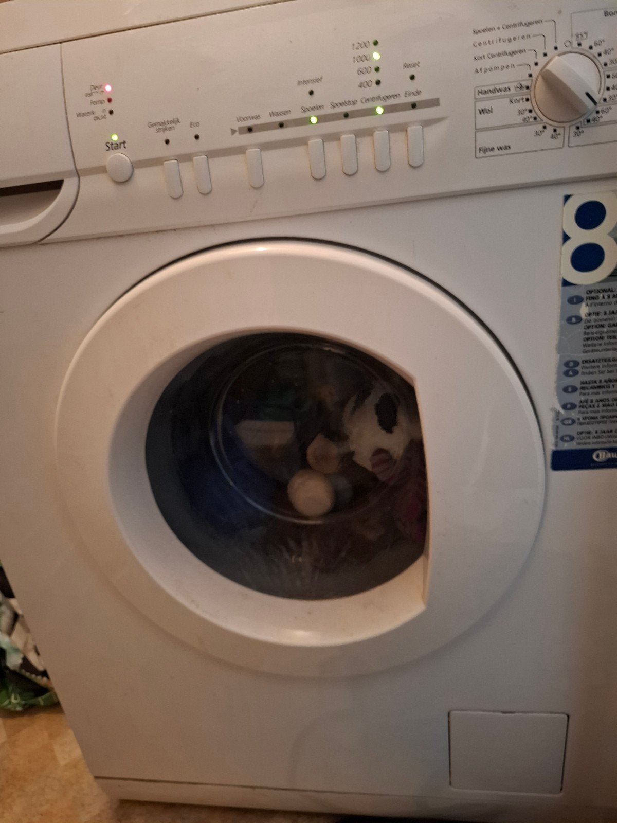 Bauknecht wasmachine - Zeer goede staat, Ophalen, Wolwasprogramma, Zo goed als nieuw, Voorlader