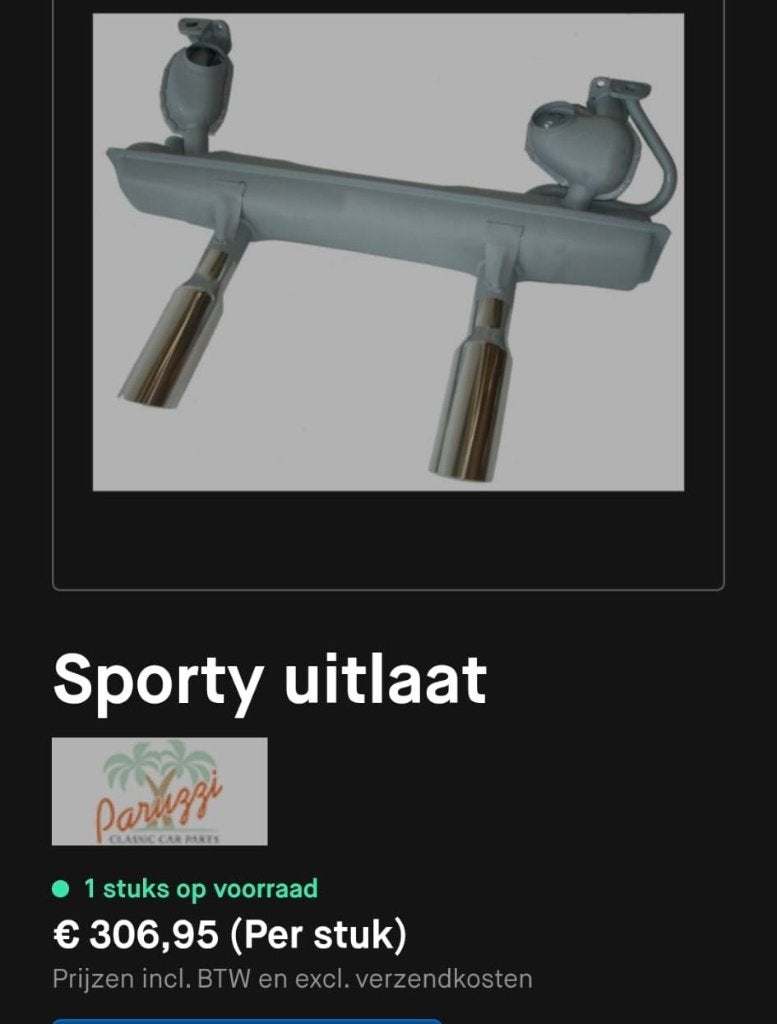 VW Kever Sporty Uitlaat, Ophalen of Verzenden, Nieuw, Volkswagen